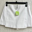 ZARA High Rise Flat Front Cotton Blend Skort Skirt White Women's Size Small Photo 0