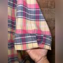 Lands'End  Plaid Madras Shirt Dress Women's size 24W Cotton Pastel Career Work Photo 4