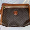 CELINE Authentic  Macadam Leather Brown Clutch Photo 0