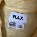 Flax  linen button down midi dress yellow sz M Photo 2