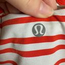 Lululemon  Run Fast Track Tank Top Built In Bra Red And White Stripe Photo 6