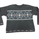 Christopher & Banks Fair Isle Snowflake sweater hand embroidered Crewneck Large Photo 6