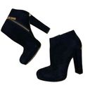 Michael Kors  Haven Bootie Black Suede Ankle Boots Photo 1