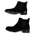 Cole Haan  Suede Black Booties Women's Size 7B Stretch Sides Western Leather Photo 0