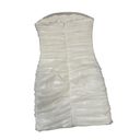 Majorelle  Ursula Strapless White Tulle Mesh Mini Dress Size XS Photo 5