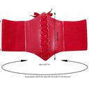 NEW Red Faux Leather Corset Belt Velcro Back Lace Up Front Goth Fairy Fairycore Witch Costume Halloween Photo 3