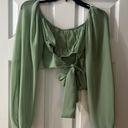 Windsor Light Green Crop Top, Size Small Photo 1