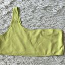 Good American  Women’s Scuba hot shoulder bikini top in key lime001 size 6 Photo 3