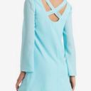 Charlotte Russe Sky blue cross back sheer overlay dress size XS Photo 2