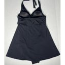 Garnet Hill  Stretch Sleeveless Signature Crossover Swim Dress Black Size 8 Photo 4