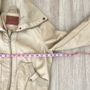 Miss London  Y2K Vegan Faux Leather Tan Nude Moto Zip Jacket Size Large Photo 5