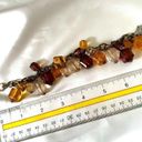 Joan Rivers  amber tone beaded charm bracelet Photo 7