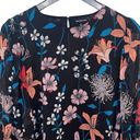 Who What Wear  Womens Floral Long Sleeve Semi Sheer Blouse Multicolor Small Photo 2