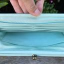 Anthropologie  Nest Turquoise Blue 4 Compartment Kiss Lock Clutch/Organizer NWT Photo 4