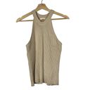 Mango  MNG Beige Ribbed High Neck Tank Top L Photo 1