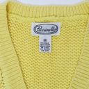 Vintage 70s Parrinello Yellow Cable Knit Sweater Vest Size M Photo 3