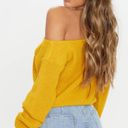 Missguided Mustard Yellow Off the Shoulder Knitted Sweater Photo 2