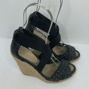 Club Monaco  Black Wedge Sandals 36.5 6.5‎ Photo 0