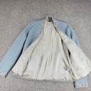 Sigrid Olsen  Womens Beaded Sweater M Blue Cream Embroidered Wool Cardigan Photo 1