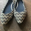 Gap  Pointed Woven Flats Womens Size 9 Blue & White Stripes Photo 1