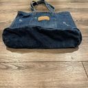 American Eagle  AE Blue Denim Tote Bag School Books Lightweight Photo 3