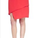 J Brand  Red Asymmetrical Tiered Skirt, Size 4 Photo 2