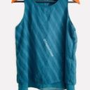 Bobeau Nordstrom  Tank Top S Split Back Overlay Layer Georgette Design Teal Photo 2