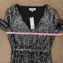 BB Dakota  Sequins Dress Black Silver XS Photo 7