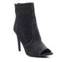 Guess Black Bex Glitter Peep Toe Sock Stiletto Heel Booties NEW Photo 0