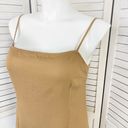 Shoedazzle Open Back Linen Blend Strappy Sheath Dress Tan XXL Photo 6