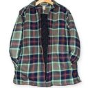 Duluth Trading Company Women’s XL Green Red Flapjack Plaid Flannel Lined Jacket Photo 0