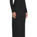 STAUD Humboldt Satin Lapel Gown Maxi Dress in Black Size M New w/Tag Retail $465 Photo 3