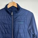 Peter Millar Peter Sweater Womens Small Blue Sharks Tooth Full Zip Hybrid Navy Jacket Photo 3