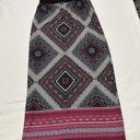 Apt. 9 Pull On Maxi Skirt  Multi Color Patterned Pink / Black Size M Medium NWOT Photo 1