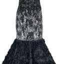 Petal Xtreme Strapless Lace Sequin Mermaid Evening Gown 3D Floral  Size 6 Photo 1