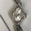 Bulova Rare Vintage  10k White Gold Plated Clover Face Ladies Petite Wristwatch Photo 1