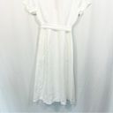 NWT Quince European Linen Button Down Belted Midi Dress in White Photo 10