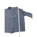 Barefoot Dreams  Cozychic lite cropped short line button down blue cardigan size Photo 4