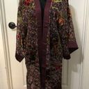 Band of Gypsies  XS/S Kimono Floral Print Sheer Long Sleeve Purple & Burgundy NWT Photo 0