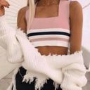 SEEK the Label “Striped Square Neck Bandage Crop Top” Photo 0