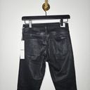 Hudson Jeans HUDSON Natalie Midrise Super Skinny Ankle Coated Denim Jean in Black Size 24 NWT Photo 5