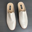 DKNY  Times Ivory Block Slip On Leather Heel Mules Size 10 Photo 2