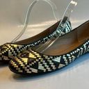 Rebecca Minkoff  Black/Gold Woven‎ Uma Flat 8.5 M Photo 0