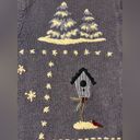 Croft & Barrow Croft Barrow‎ Winter Cardigan Purple Snowman Wool Blend Holiday Christmas XL Photo 8