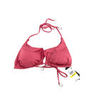 Mulberry Soluna Under Sun Triangle Ruffle Swim Bikini Top  Pink Medium NWT Photo 2