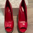 Guess Red  Open Toe Heels Photo 0