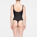 SKIMS  Cotton Jersey Scoopneck Bodysuit in Soot Black Size Small *Flawed* Photo 1