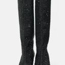 ZARA  RHINESTONE HEELED DENIM BOOTS BLACK Size 37/6.5 NEW Photo 6