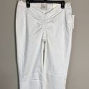 BDG NWT Urban Outfitters  Ruched V-Front Flare Jeans Women's 31 White Low Rise Photo 6