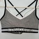 Calvin Klein Pre-Owned MD  Grey, Black and White Cross Back Sports Bra Photo 1